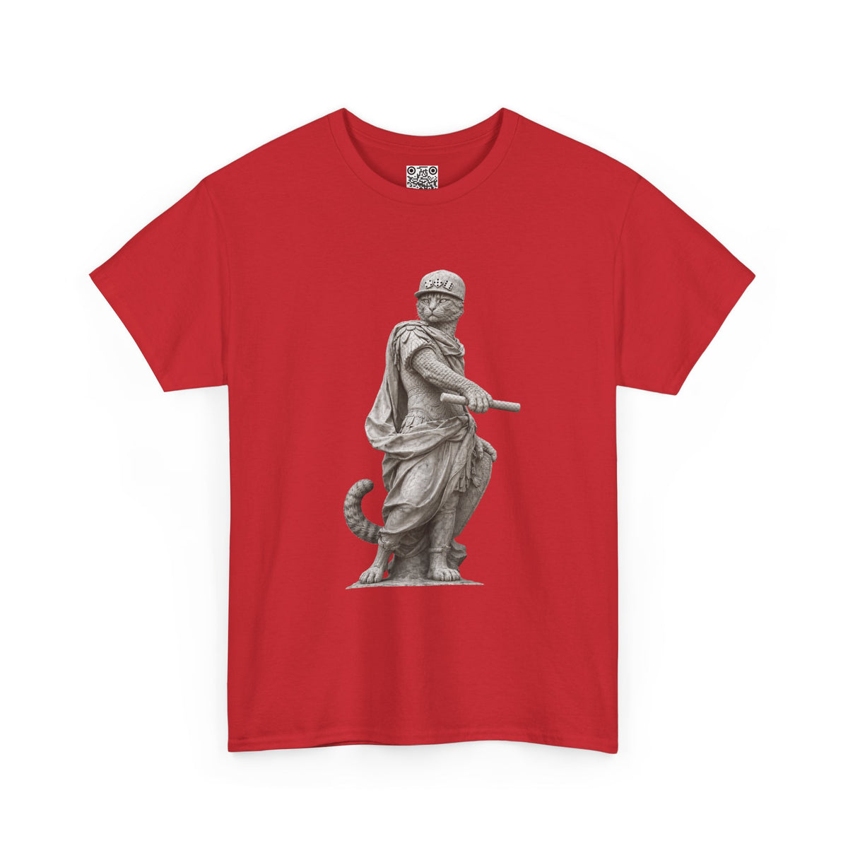 El Tigre Imperium Full Statue T-Shirt — Roman Marble Warrior Cat Graphic | 456 Headcrack