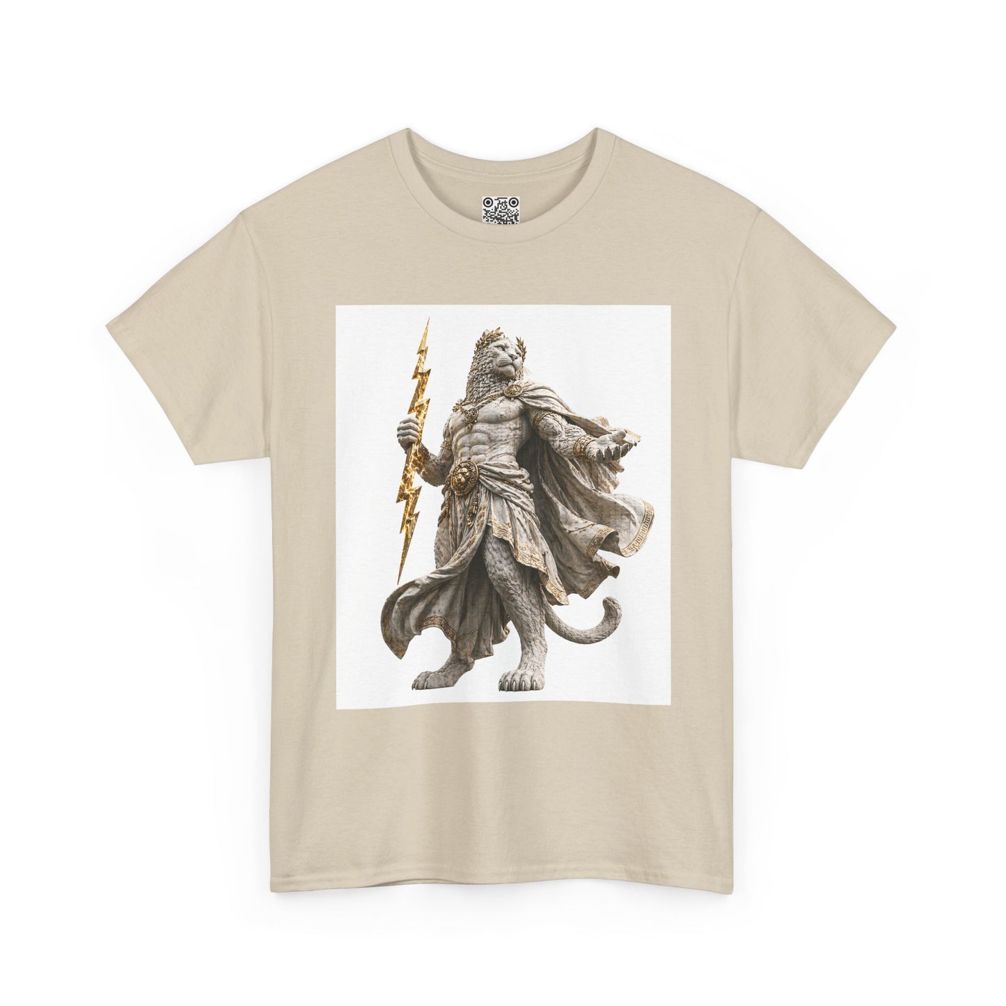 El Tigre Imperium Thunderlord T-Shirt — Marble Zeus Cat with Lightning Graphic | 456 Headcrack