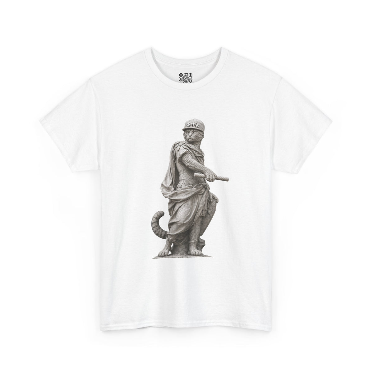 El Tigre Imperium Full Statue T-Shirt — Roman Marble Warrior Cat Graphic | 456 Headcrack