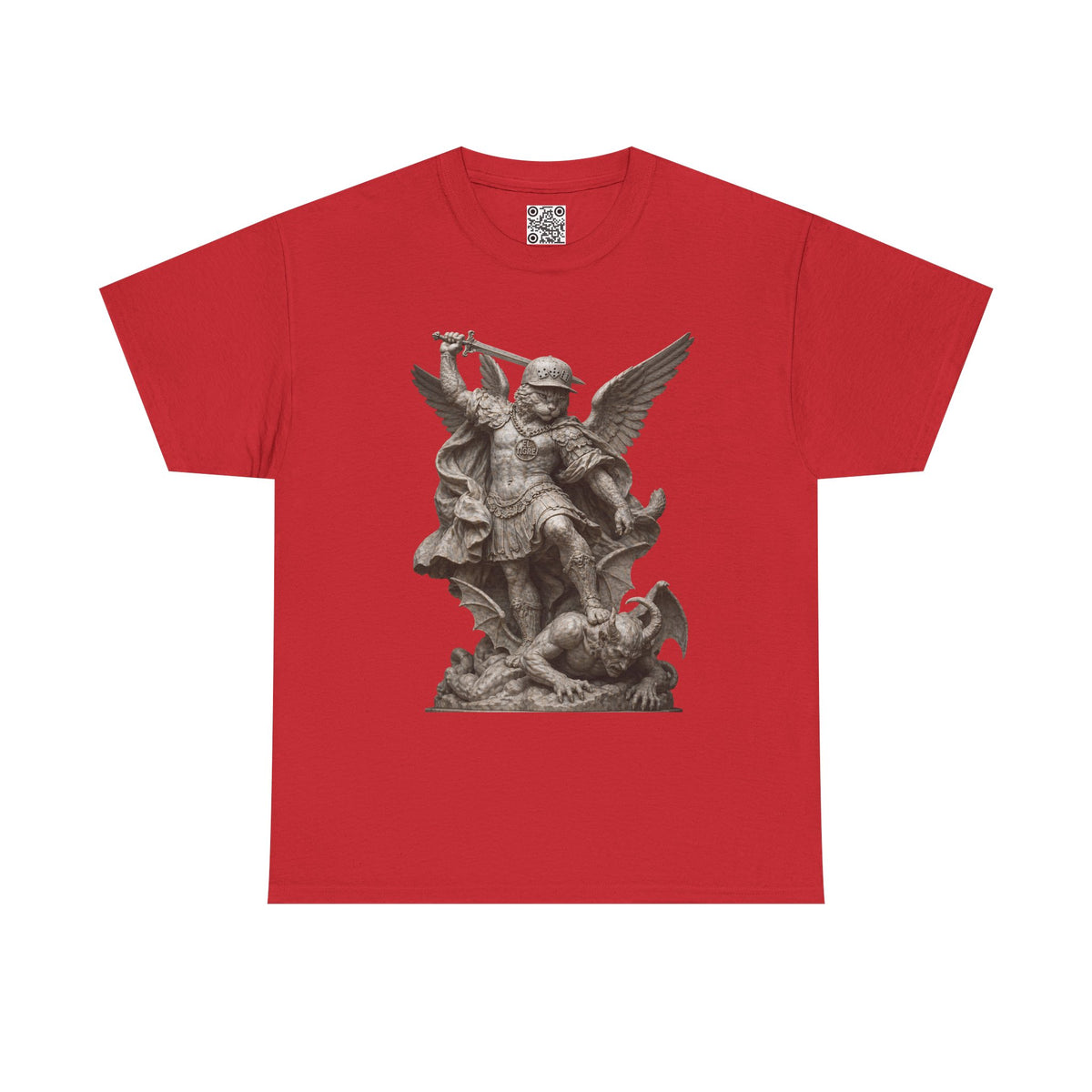 El Tigre Imperium Ascendant T-Shirt — Winged Warrior Over Demon Marble Graphic | 456 Headcrack