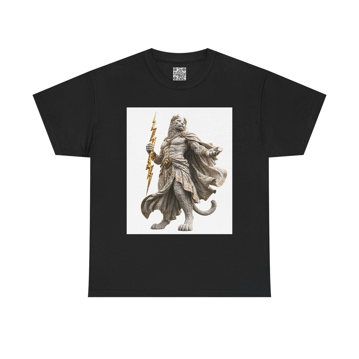 El Tigre Imperium Thunderlord T-Shirt — Marble Zeus Cat with Lightning Graphic | 456 Headcrack