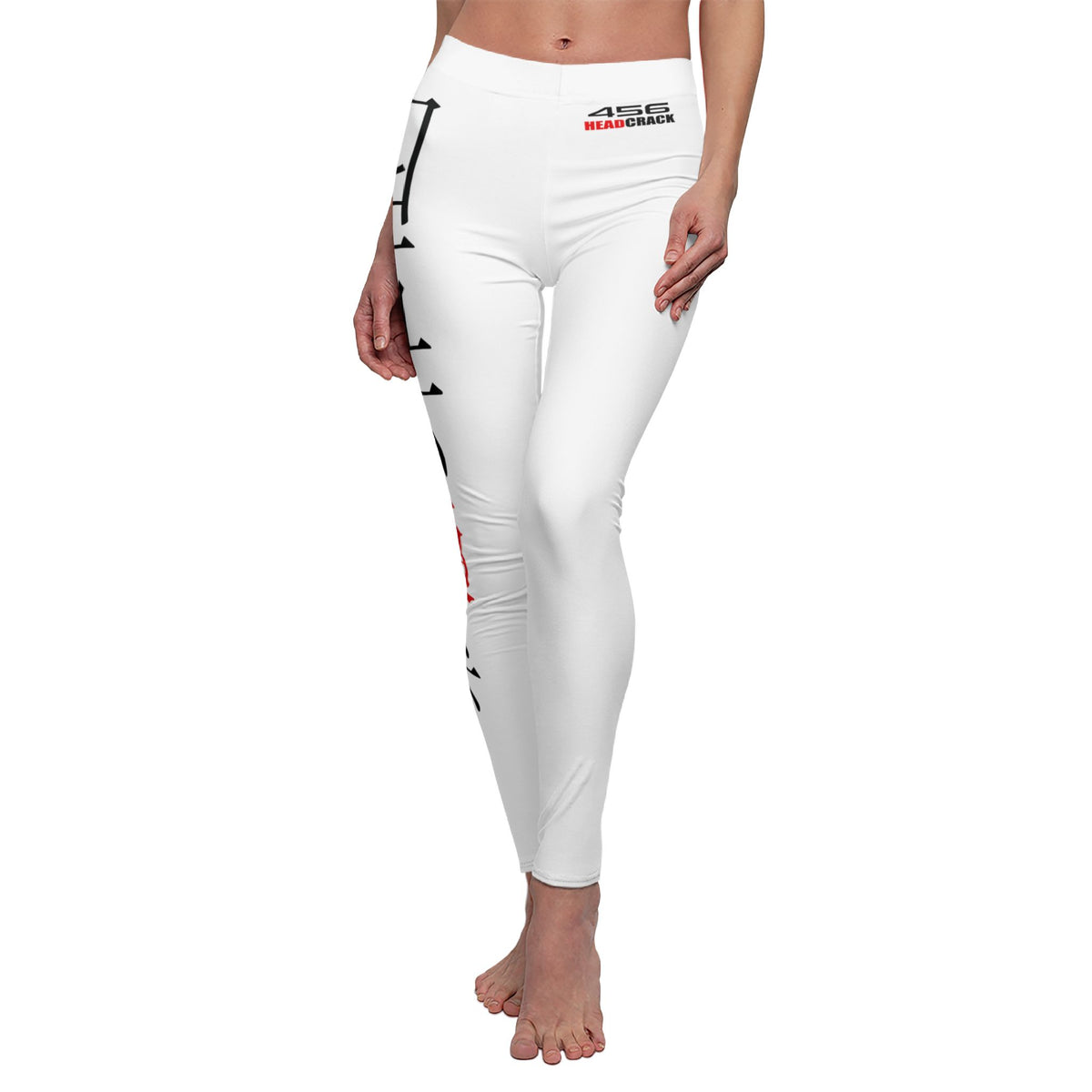 Hanzi - 456 KS V-Town Branded - Women's Mid-Rise Casual Leggings