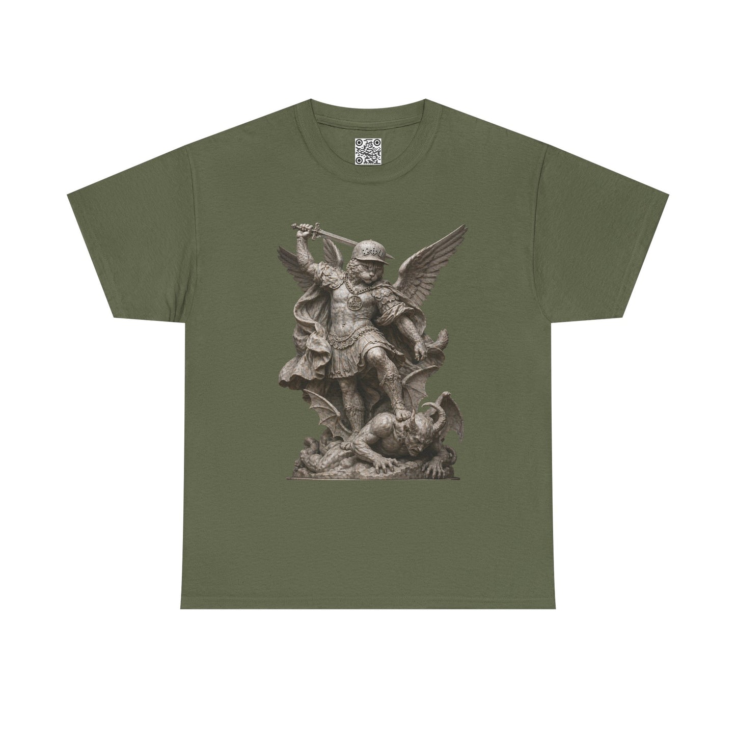 El Tigre Imperium Ascendant T-Shirt — Winged Warrior Over Demon Marble Graphic | 456 Headcrack