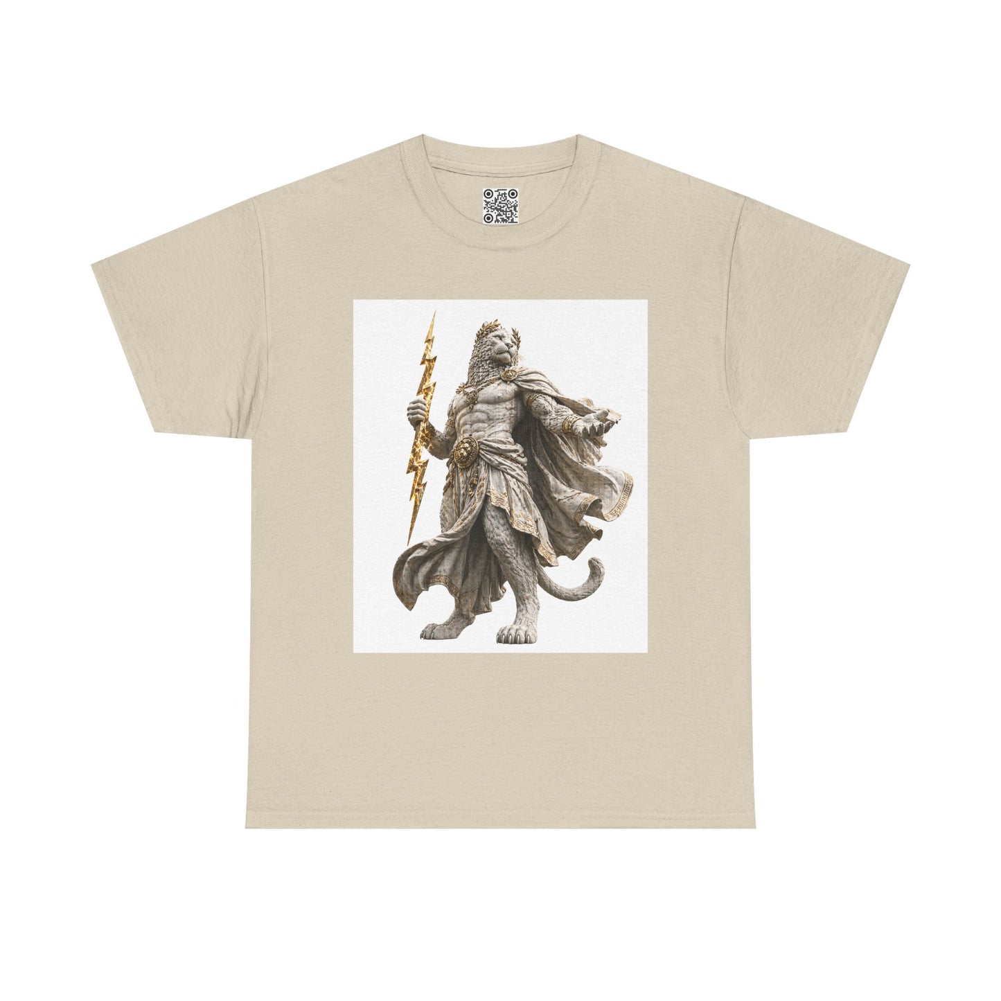 El Tigre Imperium Thunderlord T-Shirt — Marble Zeus Cat with Lightning Graphic | 456 Headcrack