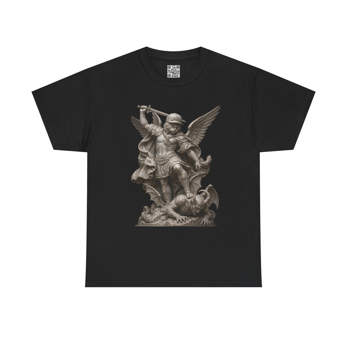 El Tigre Imperium Ascendant T-Shirt — Winged Warrior Over Demon Marble Graphic | 456 Headcrack