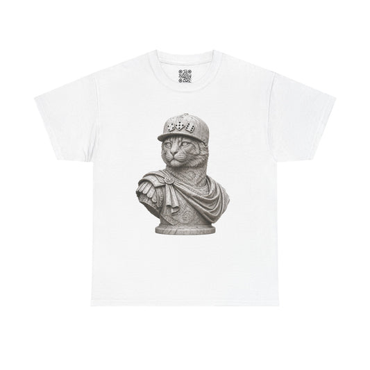 El Tigre Imperium Marble Bust — Classic T-Shirt — Roman Statue Cat Graphic Tee | 456 Headcrack