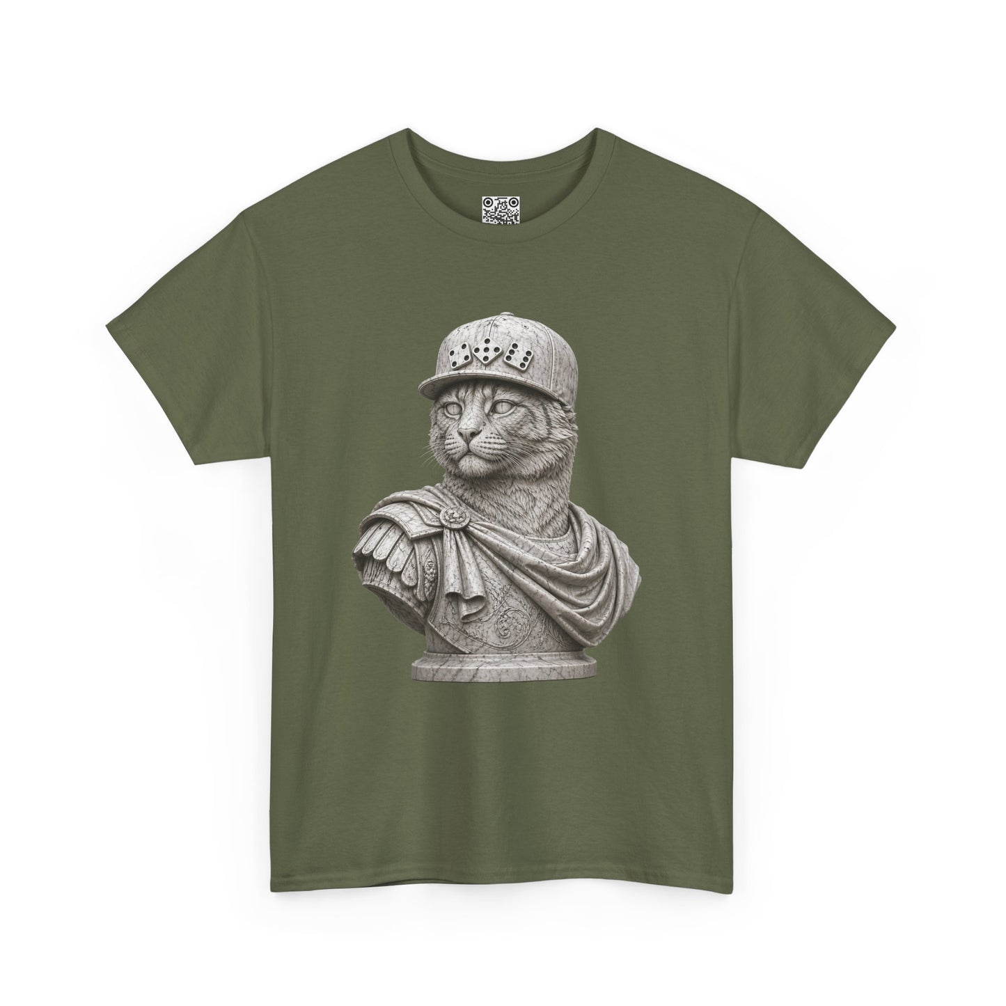 El Tigre Imperium Marble Bust — Classic T-Shirt — Roman Statue Cat Graphic Tee | 456 Headcrack