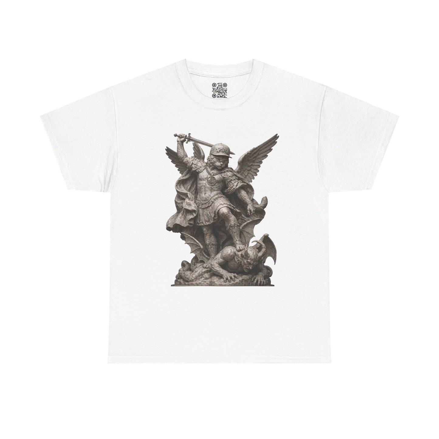El Tigre Imperium Ascendant T-Shirt — Winged Warrior Over Demon Marble Graphic | 456 Headcrack