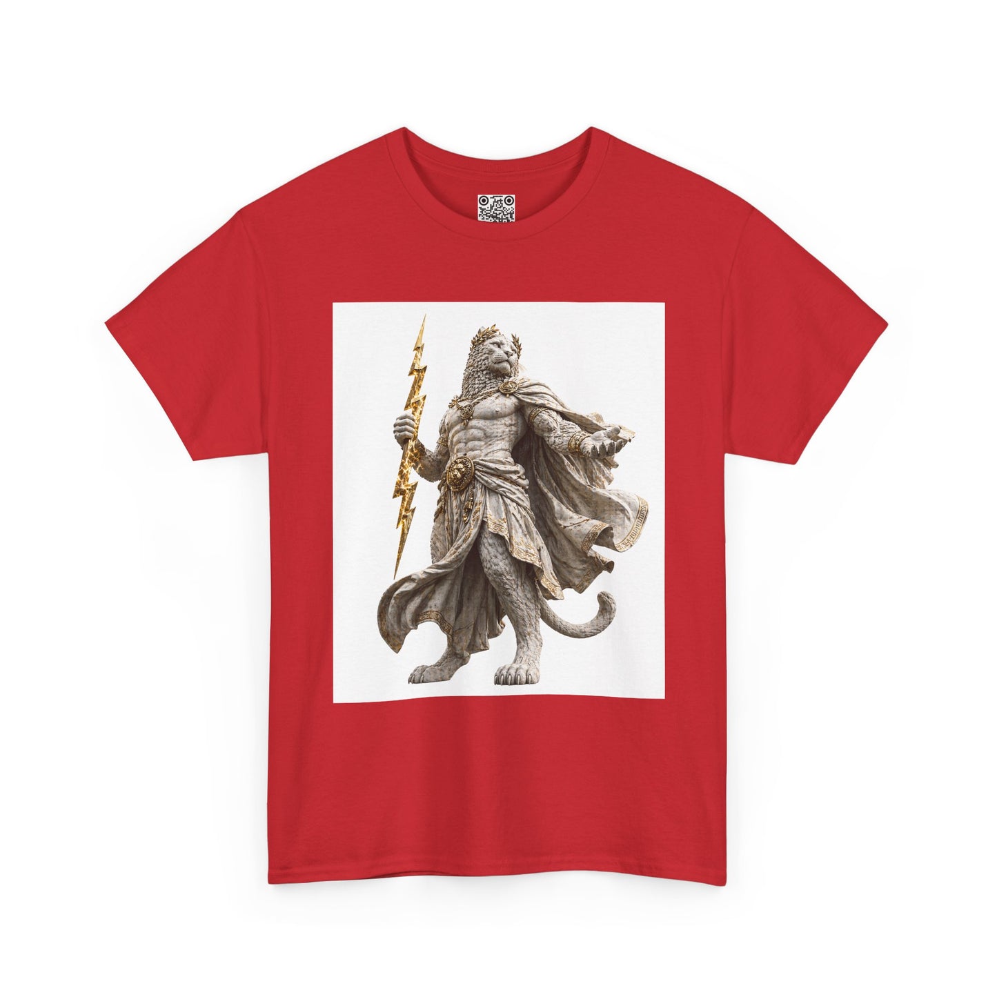 El Tigre Imperium Thunderlord T-Shirt — Marble Zeus Cat with Lightning Graphic | 456 Headcrack
