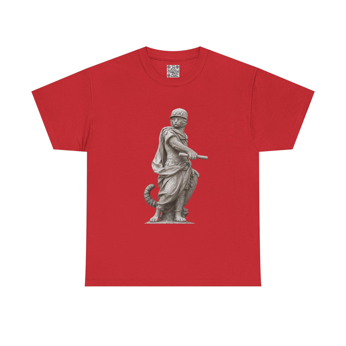 El Tigre Imperium Full Statue T-Shirt — Roman Marble Warrior Cat Graphic | 456 Headcrack