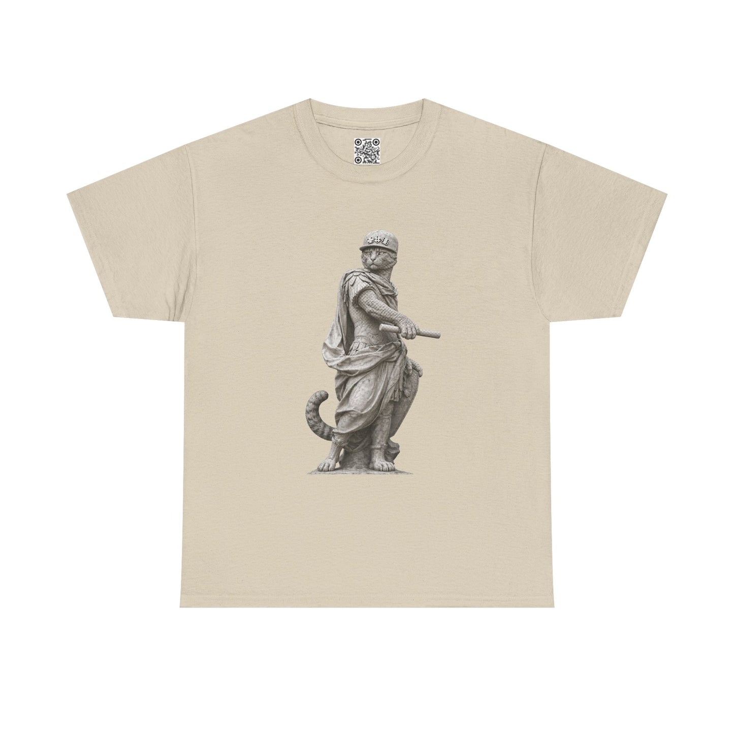 El Tigre Imperium Full Statue T-Shirt — Roman Marble Warrior Cat Graphic | 456 Headcrack