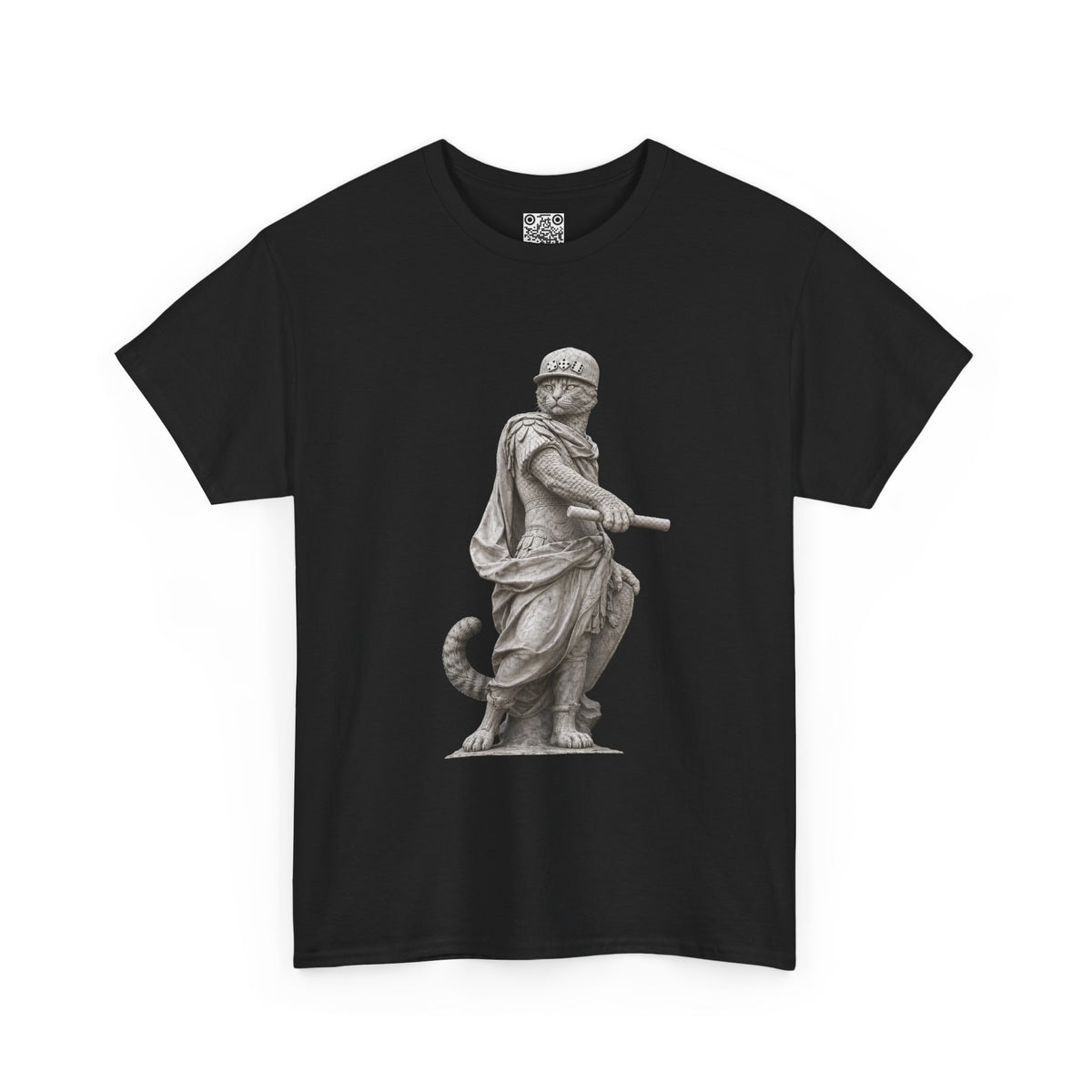 El Tigre Imperium Full Statue T-Shirt — Roman Marble Warrior Cat Graphic | 456 Headcrack