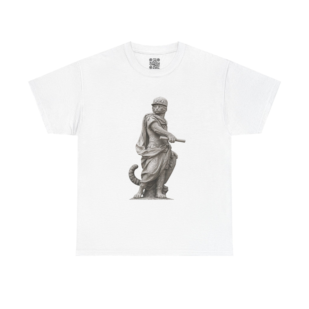 El Tigre Imperium Full Statue T-Shirt — Roman Marble Warrior Cat Graphic | 456 Headcrack