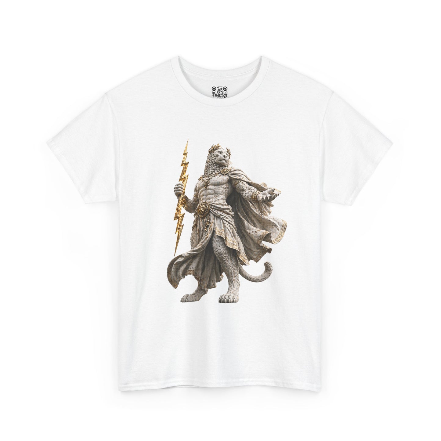 El Tigre Imperium Thunderlord T-Shirt — Marble Zeus Cat with Lightning Graphic | 456 Headcrack