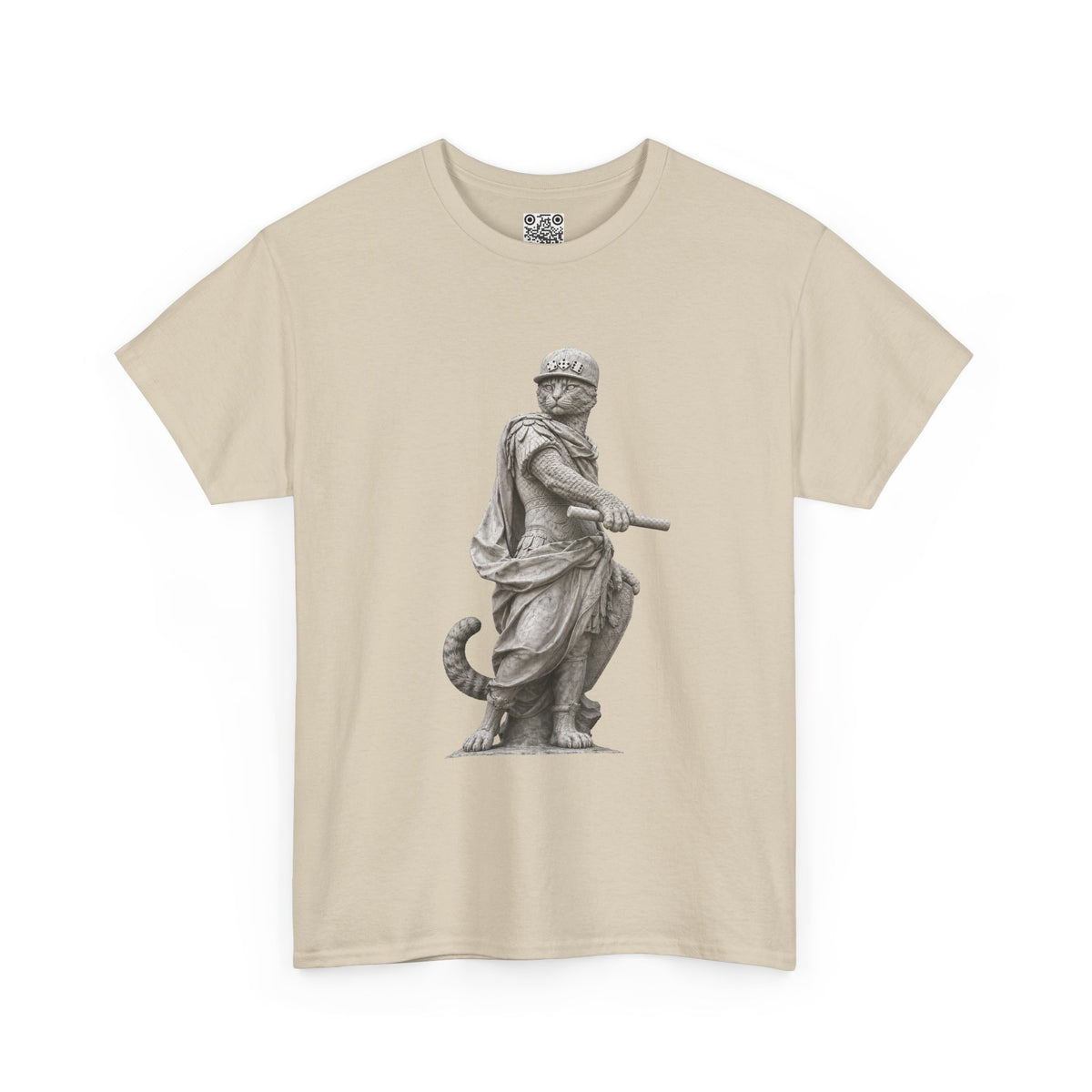 El Tigre Imperium Full Statue T-Shirt — Roman Marble Warrior Cat Graphic | 456 Headcrack