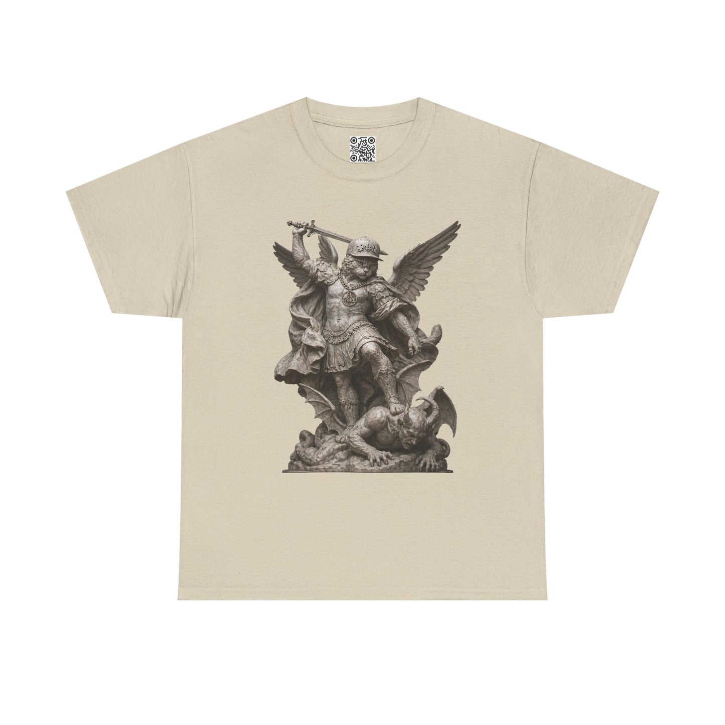 El Tigre Imperium Ascendant T-Shirt — Winged Warrior Over Demon Marble Graphic | 456 Headcrack