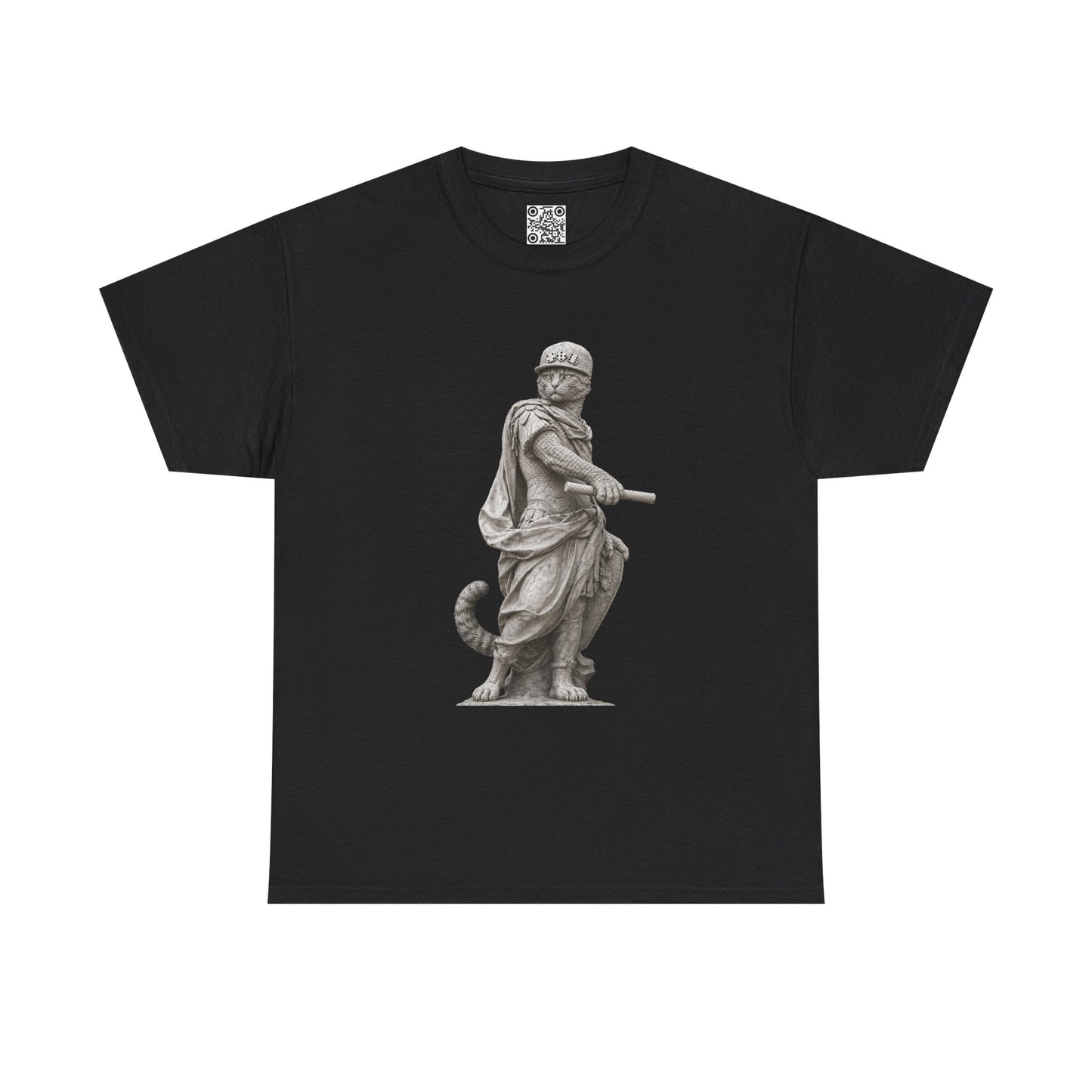 El Tigre Imperium Full Statue T-Shirt — Roman Marble Warrior Cat Graphic | 456 Headcrack