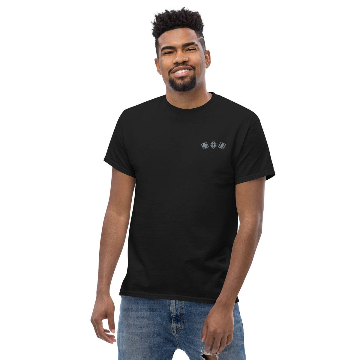456 DICED OUT - ORIGINAL T-SHIRT BLACK EMB GREY