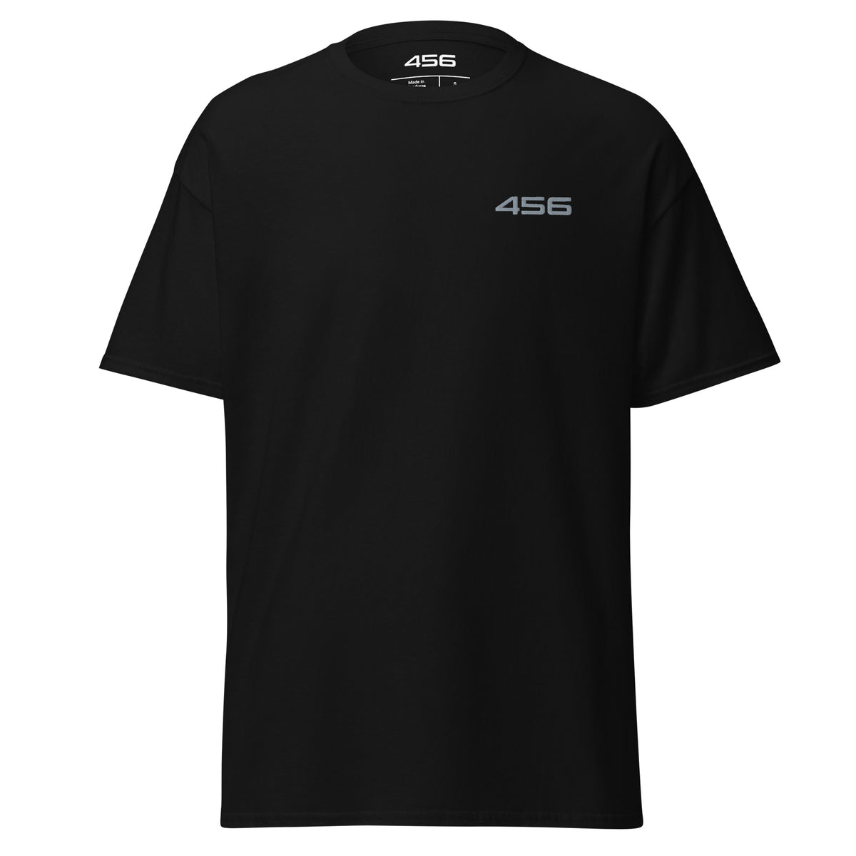 456 DRIP - MARK T-SHIRT BLACK EMB GREY