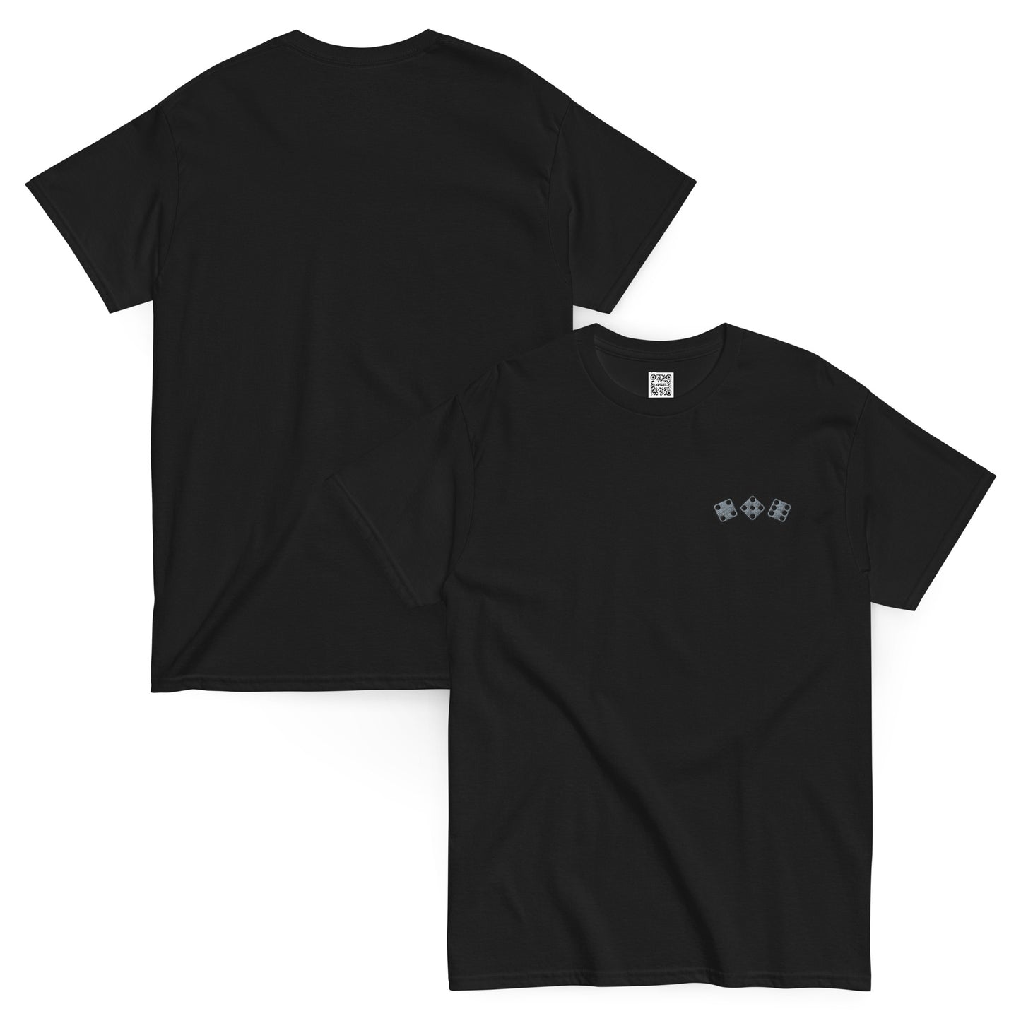 456 DICED OUT - ORIGINAL T-SHIRT BLACK EMB GREY