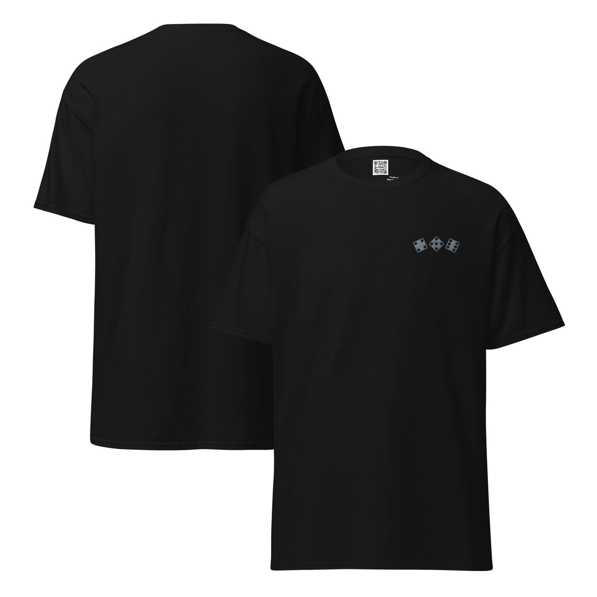 456 DICED OUT - ORIGINAL T-SHIRT BLACK EMB GREY