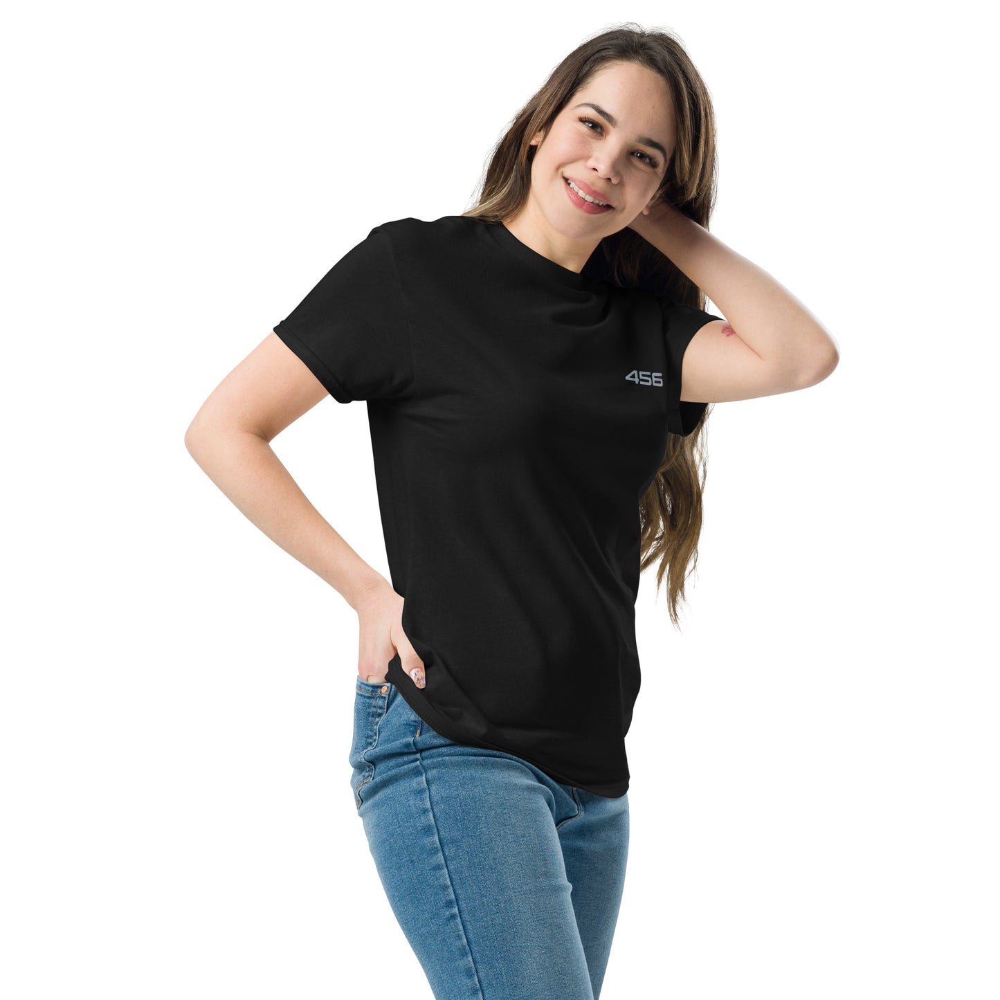 456 DRIP - MARK T-SHIRT BLACK EMB GREY