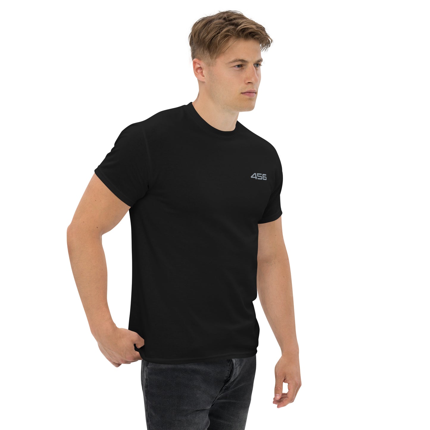 456 DRIP - MARK T-SHIRT BLACK EMB GREY