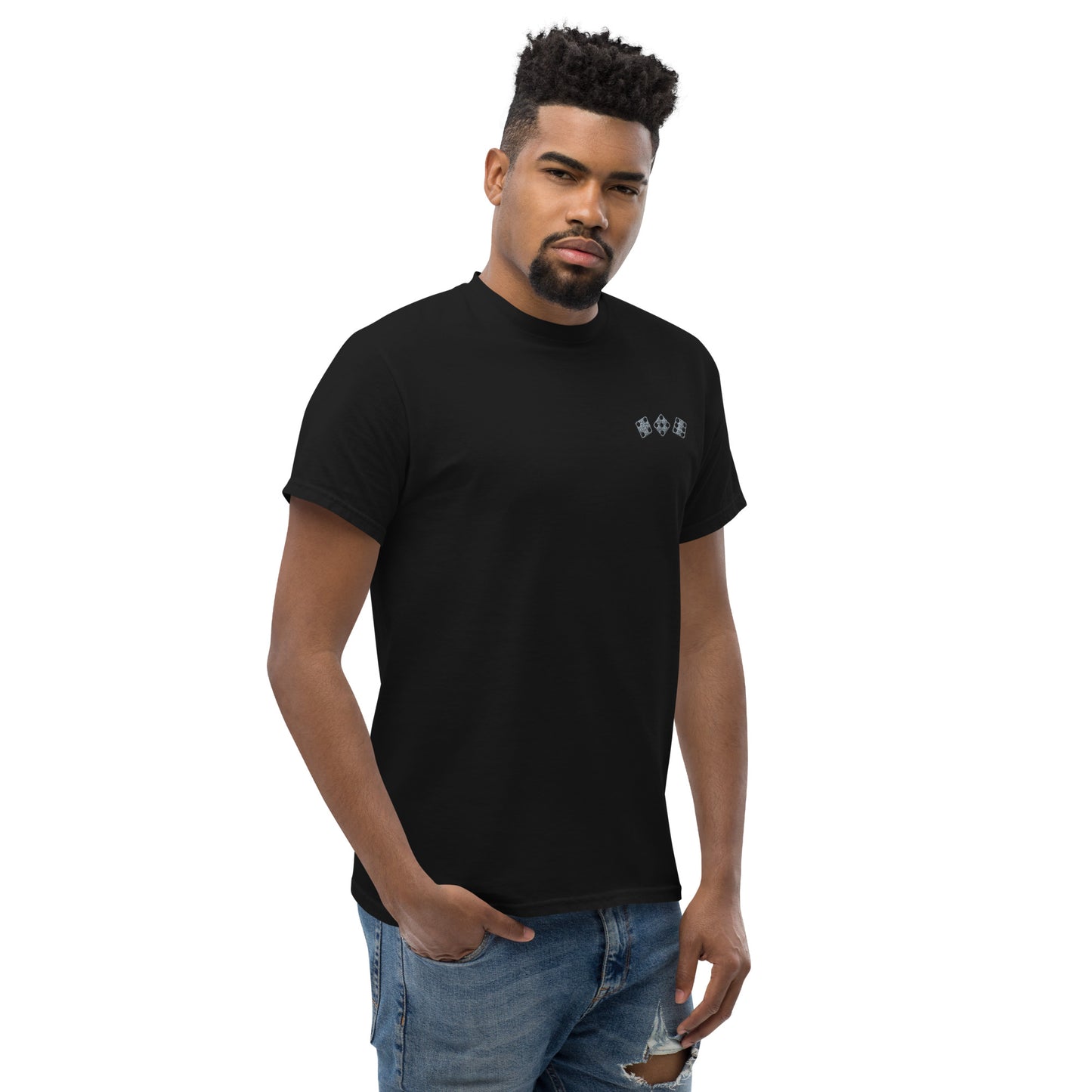 456 DICED OUT - ORIGINAL T-SHIRT BLACK EMB GREY