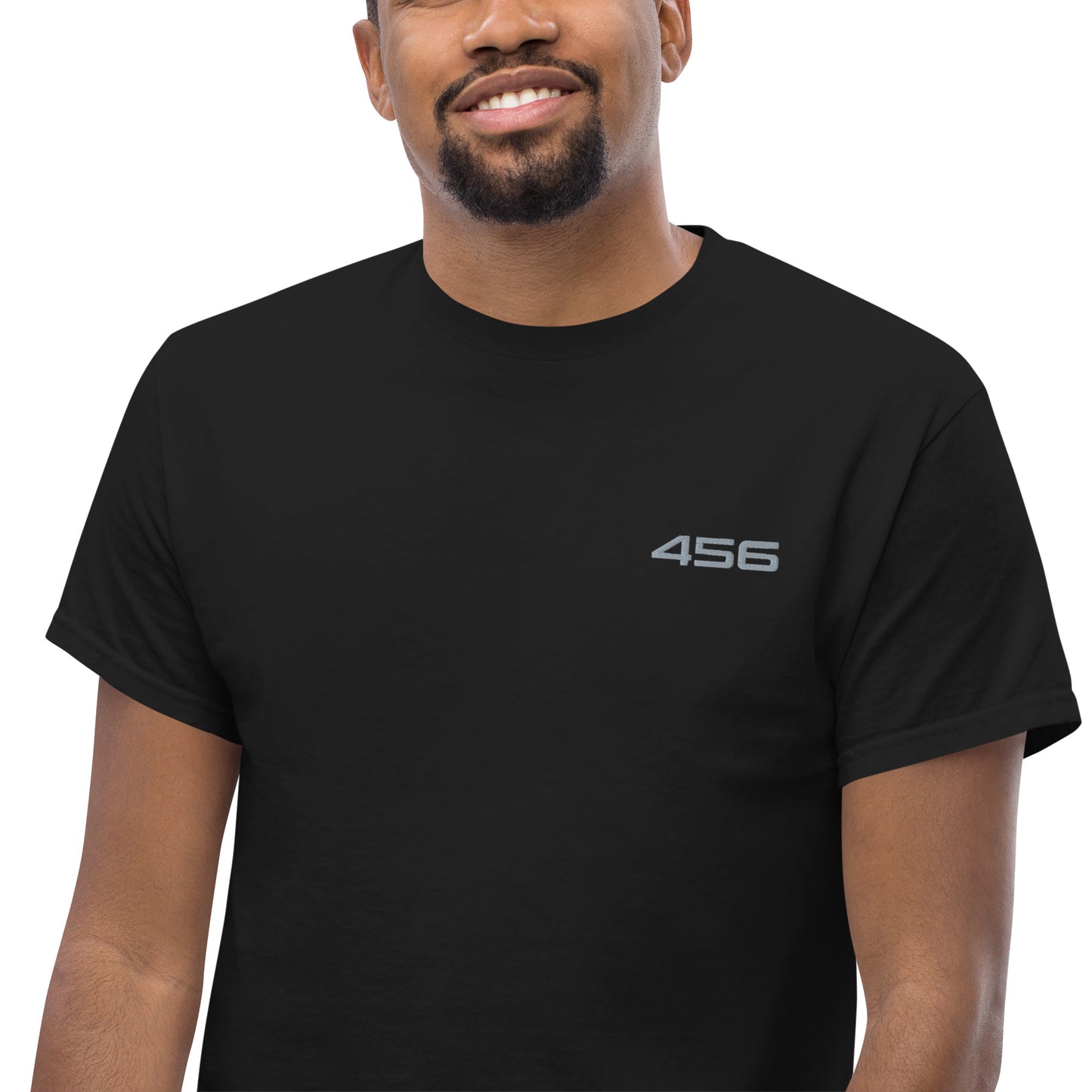 456 DRIP - MARK T-SHIRT BLACK EMB GREY
