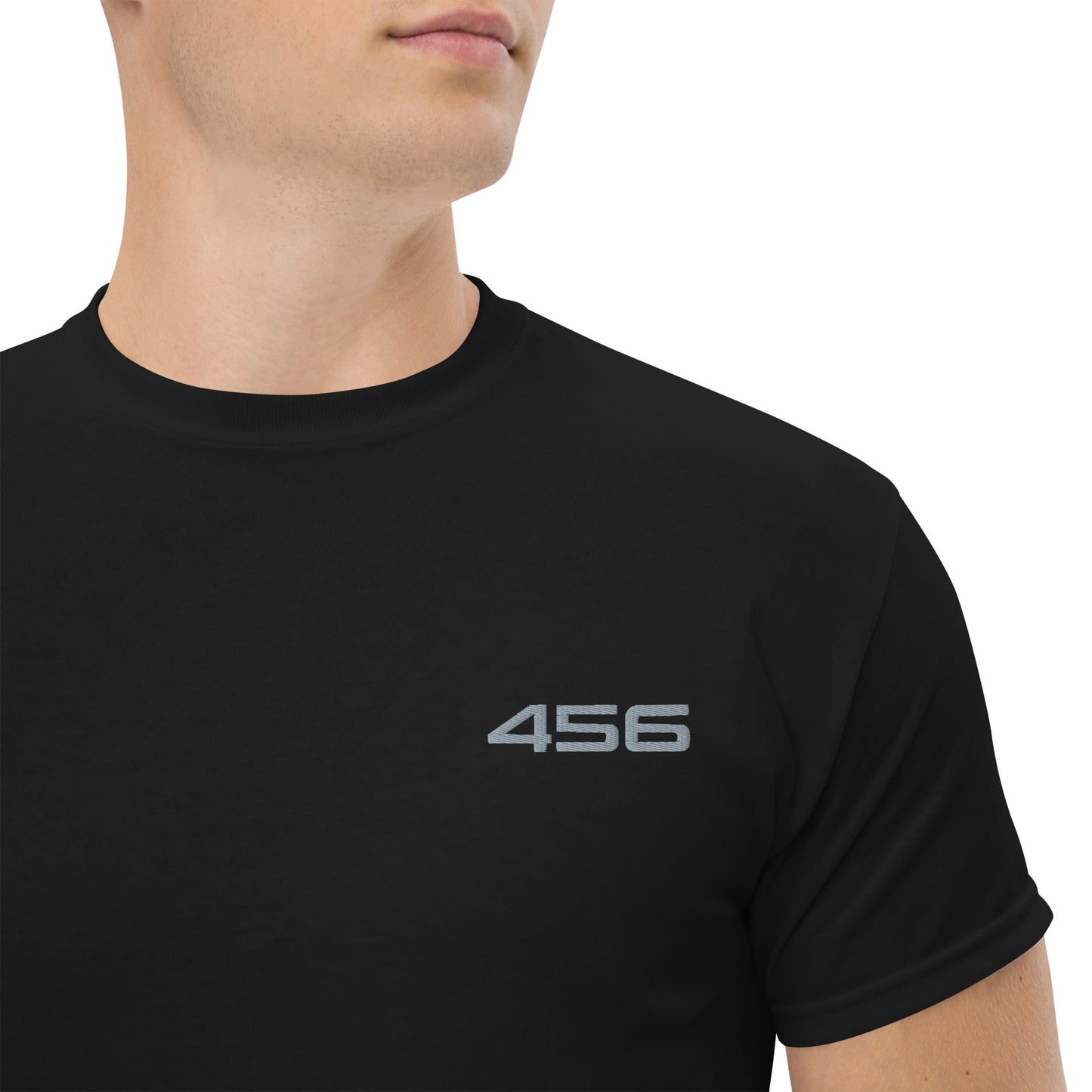 456 DRIP - MARK T-SHIRT BLACK EMB GREY