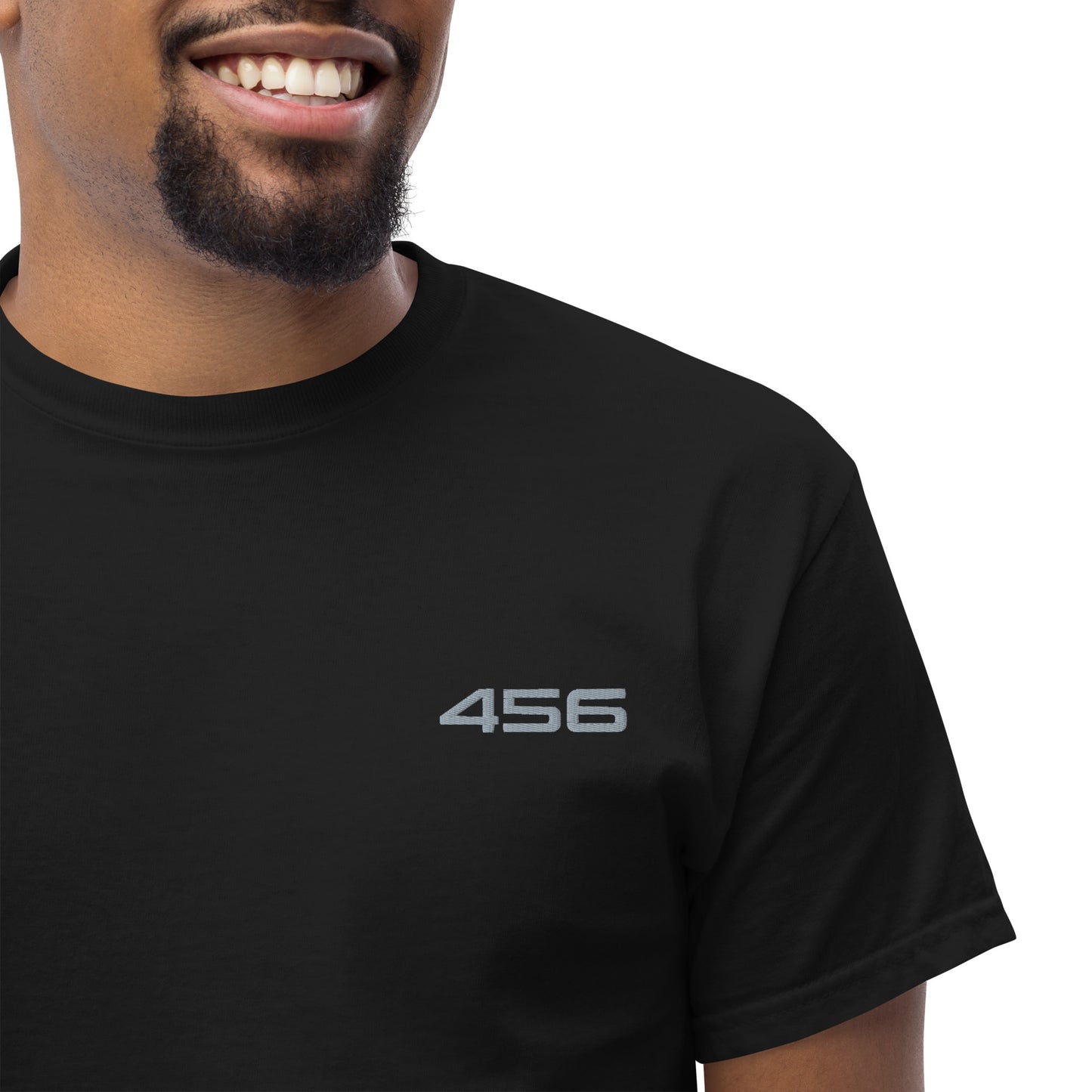456 DRIP - MARK T-SHIRT BLACK EMB GREY